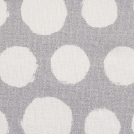 Sweat "Rosie", grau, angeraut, Tupfen, Punkte, Ökotex 100. Weicher, elastischer Stoff für Sweatshirts, Hoodies und Jogginghosen.