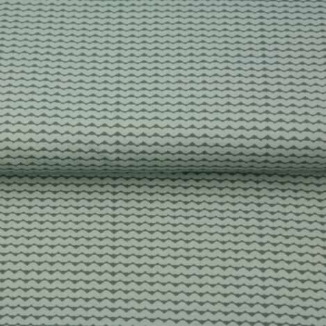 Jersey "ZickZackWellen", grün, Ökotex 100