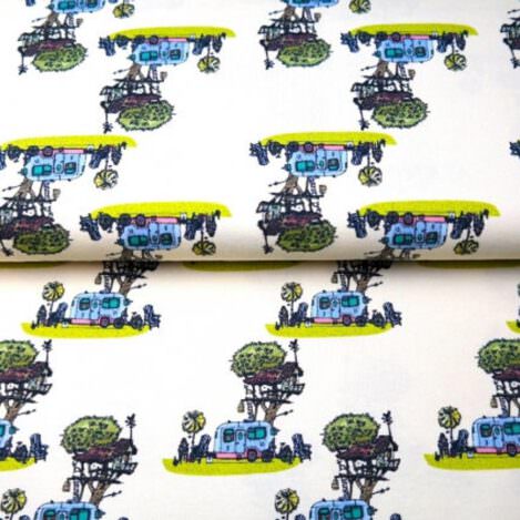 Jersey " Baumhaus Camper", natur, Wohnwagen, Urlaub, Ferien, Stenzo, Ökotex 100