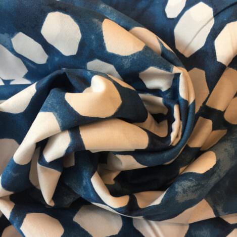 Baumwolle "Dots", blau, EXTRABREIT 260 cm, Bettwäsche, Vorhang, Hemd, Kleid, Hose, 100% Baumwolle