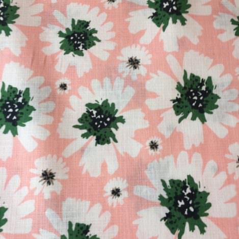 Baumwolle/ Leinen "Blumen", rosa, Blüten, Sommer, Bluse, Kleid, Hose