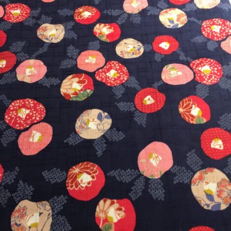 Baumwolle Japanische Kirschblüte blau