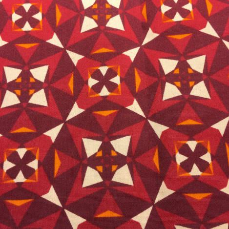 Baumwolle "Raute", rot, retro, graphisch, Kokka, Japan, Kissen, Bezüge, Hussen, Taschen, 100% Baumwolle