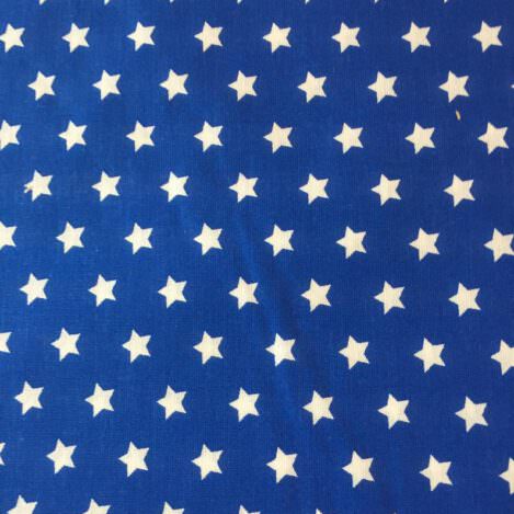 Baumwolle "Sterne", blau, gechintzt, Stars, Chintz