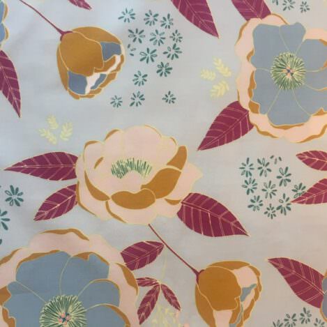 Baumwolle "Garden Dreamer" by art gallery fabrics, türkis, Blumen, Blüten, Bio, 100% Baumwolle