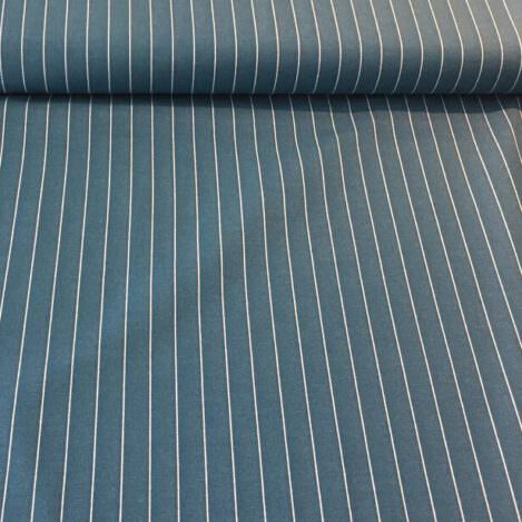 Jersey "striped denim", petrol, rot, organic, Jeans, Streifen, 260gr/m2, Ökotex 100