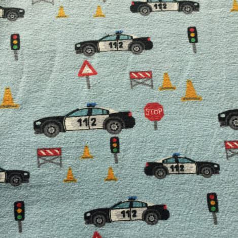 Jersey "Polizeiauto", Polizei, Notruf, 112, Stopschild, Baumwolle, 210gr/m2