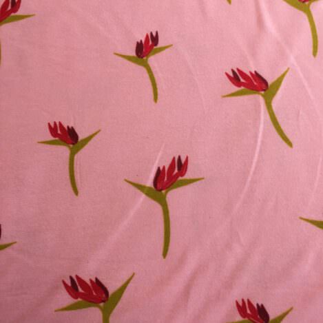 Jersey "Papageienblume", parrot flowers, Paradiesvogelblume, 200gr/m2, Ökotex 100