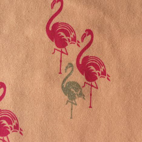 Jersey, "Flamingo", Glitzerflamingo, Rosaflamingo, 210gr/m2, Ökotex 100