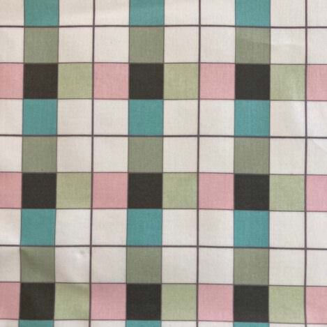 Wachstuch "Rosa Karo", Aspegren Denmark, Küchentisch, Garten, beschichtete Baumwolle, retro, Innenfutter, Badetasche