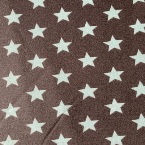 Alpenfleece "Kuschelsterne", braun/mint, Sterne, Stars, Sweatshirt, Hoodie, Jogginghose, 260gr/m2