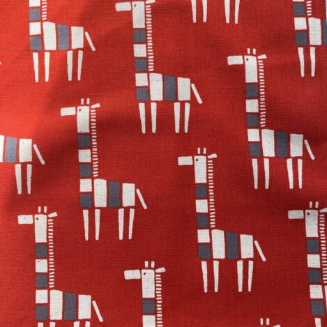 Baumwolle/ Leinen "Giraffe", orange, Kokka, Rock Hose, Jacke, Kissen, Tischwäsche