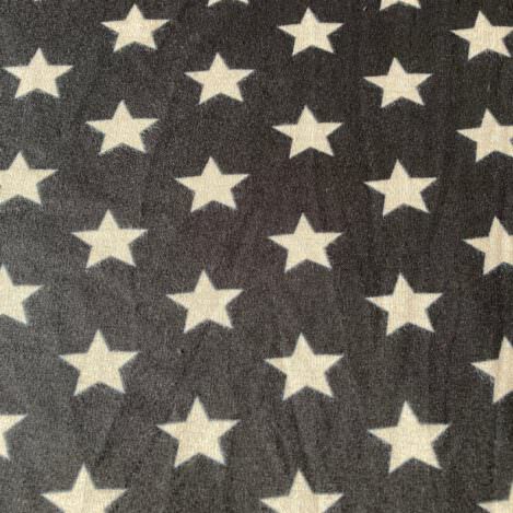 Alpenfleece "Kuschelsterne", schwarz/beige, Sterne, Stars, Sweatshirt, Hoodie, Jogginghose, 260gr/m2