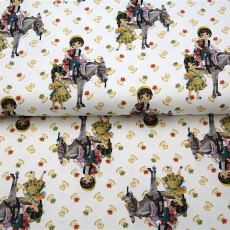 Jersey "Spanish Kids", weiß, Spanien, Esel, Kinder, Flamenco, Stenzo, Ökotex 100