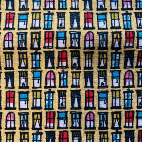 Baumwolle "Windows", beige, Fenster, Frankreich, Paris, Ökotex 100