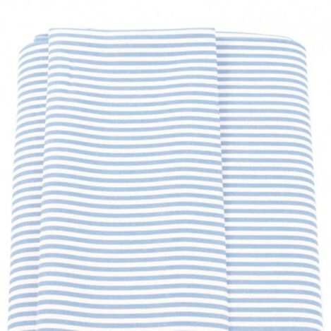 Baumwolle "Guna 601", hellblau, weiß, gestreift, Percal, Streifen, Sommer