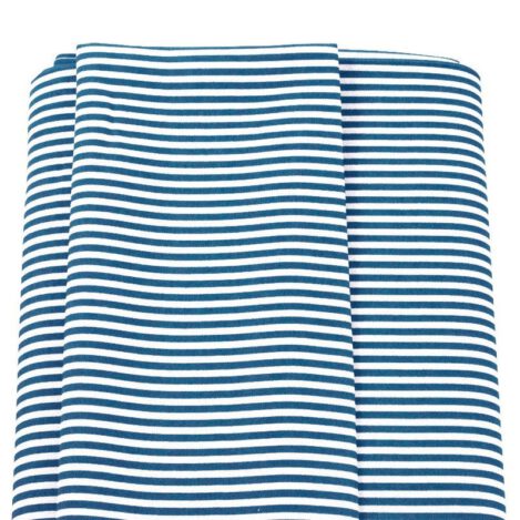 Baumwolle "Guna 604", blau, weiß, gestreift, Percal, Streifen, Sommer