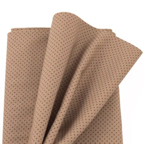 Baumwolle "Lola 101", beige mit roten Punkten, Polka Dots, Pünktchen, gepunktet