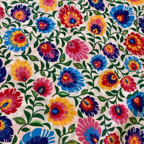 Baumwolle "Blüten und Blumen", bunt auf weiß, Blumen, Blüten, Dekostoff, Blumen, Blumenwiese, Ökotex 100