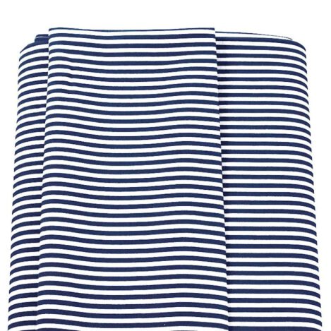 Baumwolle "Guna 605", blau, weiß, gestreift, Percal, Streifen, Sommer