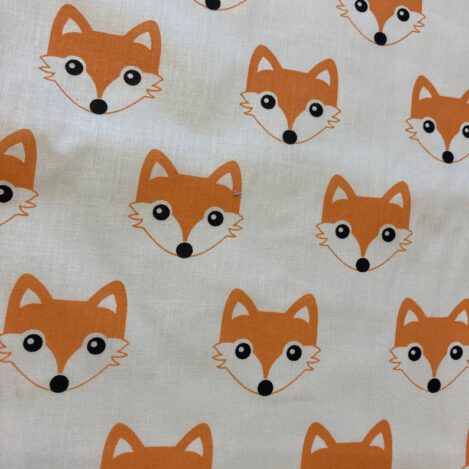 Baumwolle "Füchse", bunt auf weiß, Fuchs, Fox, Dekostoff,  Ökotex 100