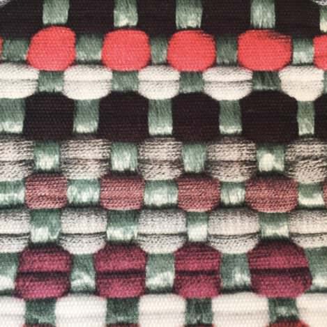 Bedruckte Baumwolle Flickenteppich grau