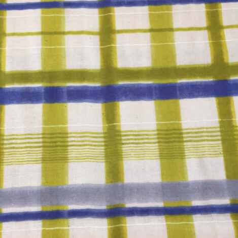 Baumwolle "Doublierte Gaze" grün/blau von KOKKA, Japan, Double Gauze, 100% Baumwolle