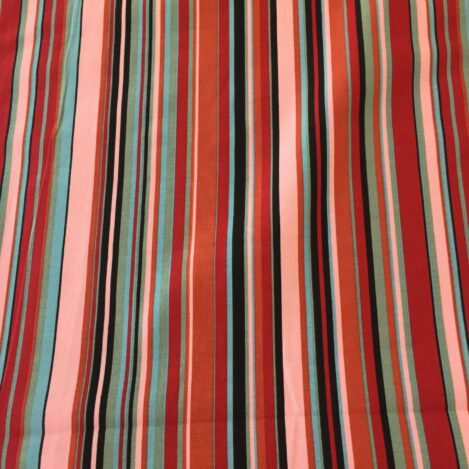 Jersey " Streifen", rot, türkis, rosa, retro, Baumwolle, 200gr/m2, Ökotex 100