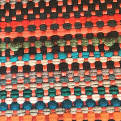 Baumwolle bedruckt Flickenteppich mit orange