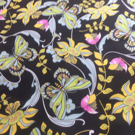 Vintage  Baumwolle Schmetterlinge