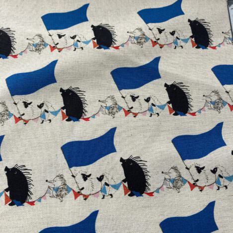 Baumwolle/ Leinen "Igel", Kokka, Bille Mille, momoro, Fahnen, Wimpel