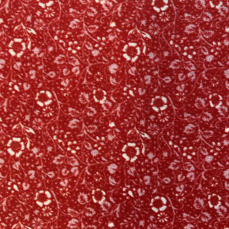 Baumwolle "Snerle" , rot, C-401, Blümchen, Streublümchen, petit fleurs, Blumen, Dirndl, Maskenstoff, Bienenwachstuch, Ökotex 100