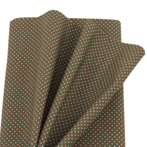 Baumwolle "Lola 901", braun-türkis, Pünktchen, Polka Dots, gepunktet, Ökotex 100