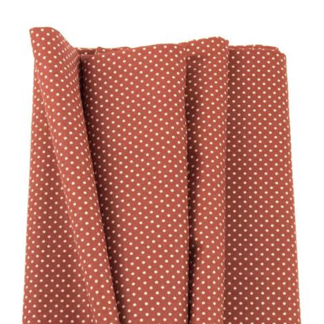 Baumwolle "Lola 502", braun, Pünktchen, Polka Dots, gepunktet, Ökotex 100