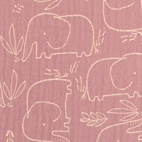 Musselin "Jeron" Elefant, rosa, Ökotex 100