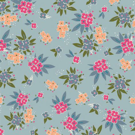 Bio Jersey "Cheerished Gatherings" von Art Gallery Fabrics. Elastischer Bio Stoff für weich fliesende Kleider, Röcke und Hosen. Ökotex 100.