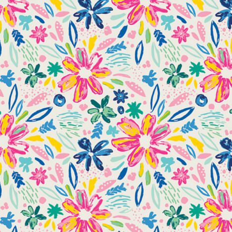 Bio Jersey "Hello Sunshine" von Art Gallery Fabrics. Elastischer Bio Stoff für weich fliesende Kleider, Röcke und Hosen, für groß und klein