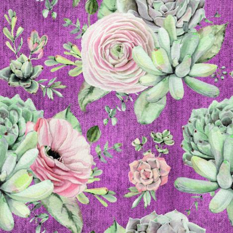 Sweat Jana - B1965, French Terry, Sweat, pink, Rosen, dehnbarer Stoff für tolle Kleider, Hosen und Sweatshirts, für Große und kleine Menschen