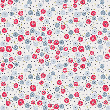 Jersey " Barnacles Cherry " aus "Charleston " von Art Gallery Factory, elastischer Bio Stoff für besonders feine Kleidung, Ökotex 100