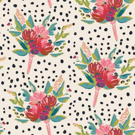 Jersey " West End Gathers " aus "Bloomsbury " von Art Gallery Factory, elastischer Bio Stoff für tolle Kleidung, Ökotex 100