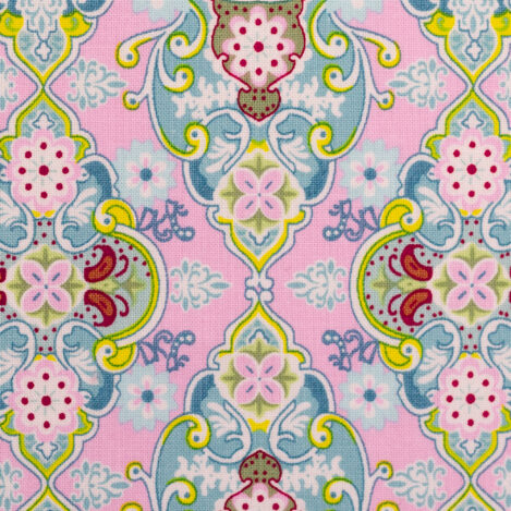 Baumwolle Julia, Ornamente rosa, 100% Baumwolle, Webware, 100432, Ökotex 100