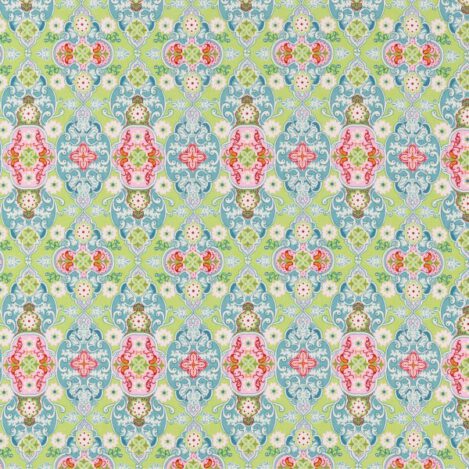 Baumwolle Julia, Ornamente kiwi, 100% Baumwolle, Webware, 100602, Ökotex 100