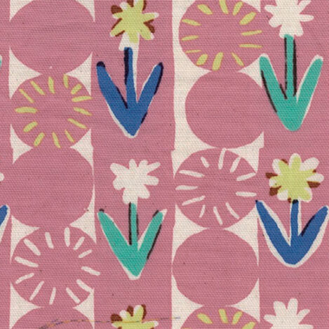 Baumwolle "Flower & Poker chips " rosa, nicht elastischer Baumwolstoff