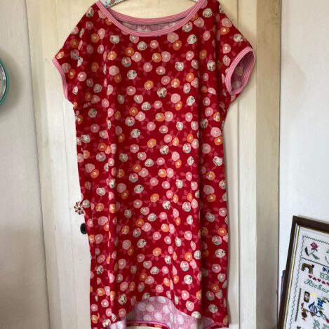 Rote Tunika, Minikleid Gr. 46 100% Baumwolle