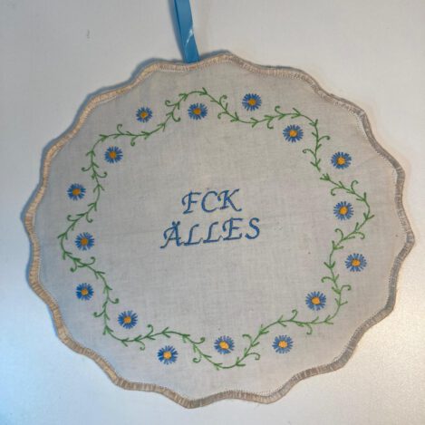 Küchenbild "FCK ÄLLES" Unikat, Vintage