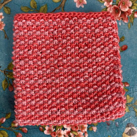 Organisch gestricktes Spültuch aus Leinen ca. 20 x 20 cm, Mikroplastik frei