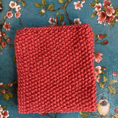 Organisch gestricktes Spültuch aus Leinen ca. 20 x 20 cm, Mikroplastik frei