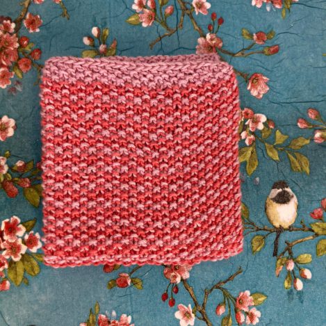 Organisch gestricktes Spültuch aus Leinen ca. 20 x 20 cm, Mikroplastik frei