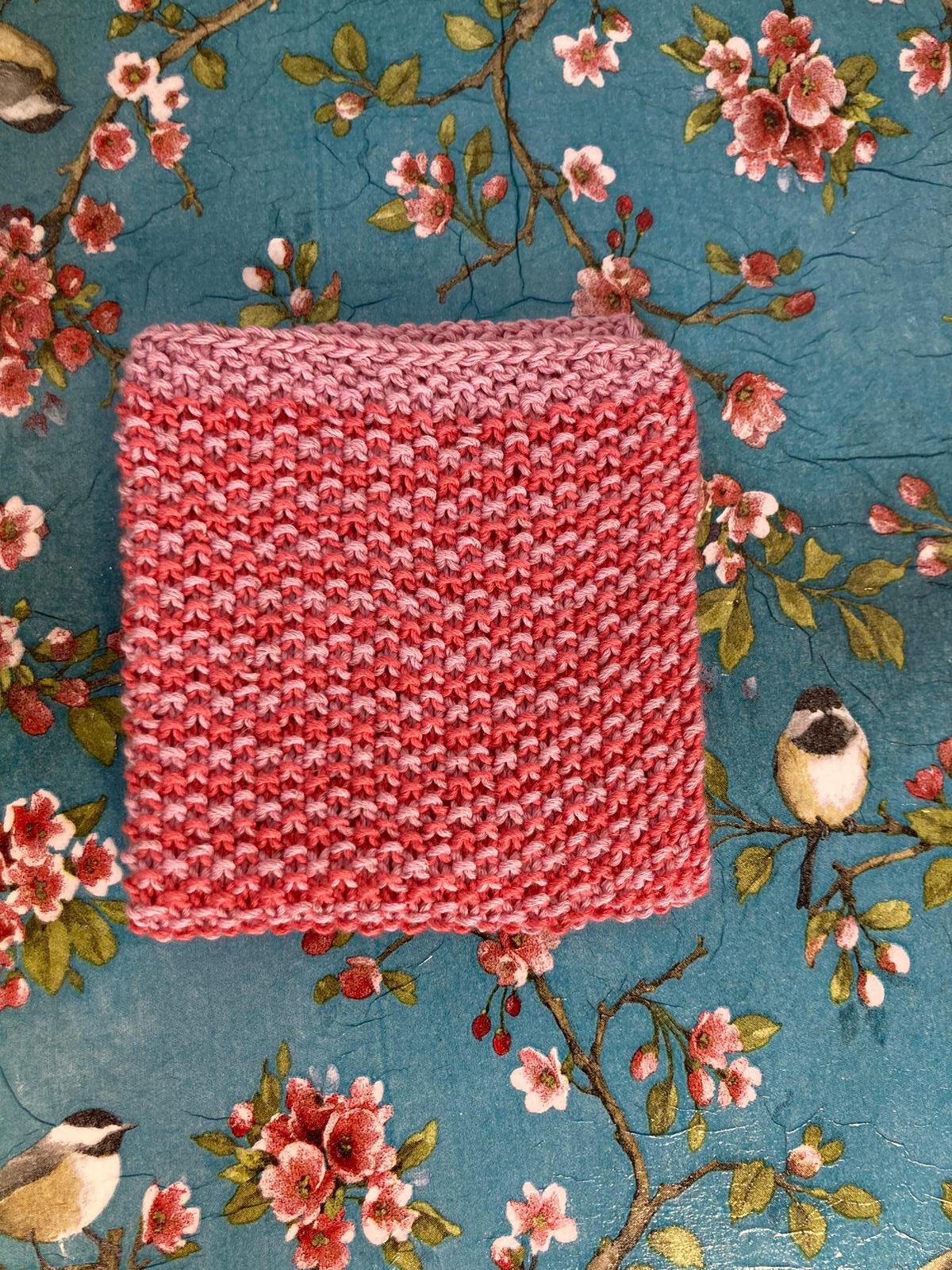 Organisch gestricktes Spültuch aus Leinen ca. 20 x 20 cm, Mikroplastik frei