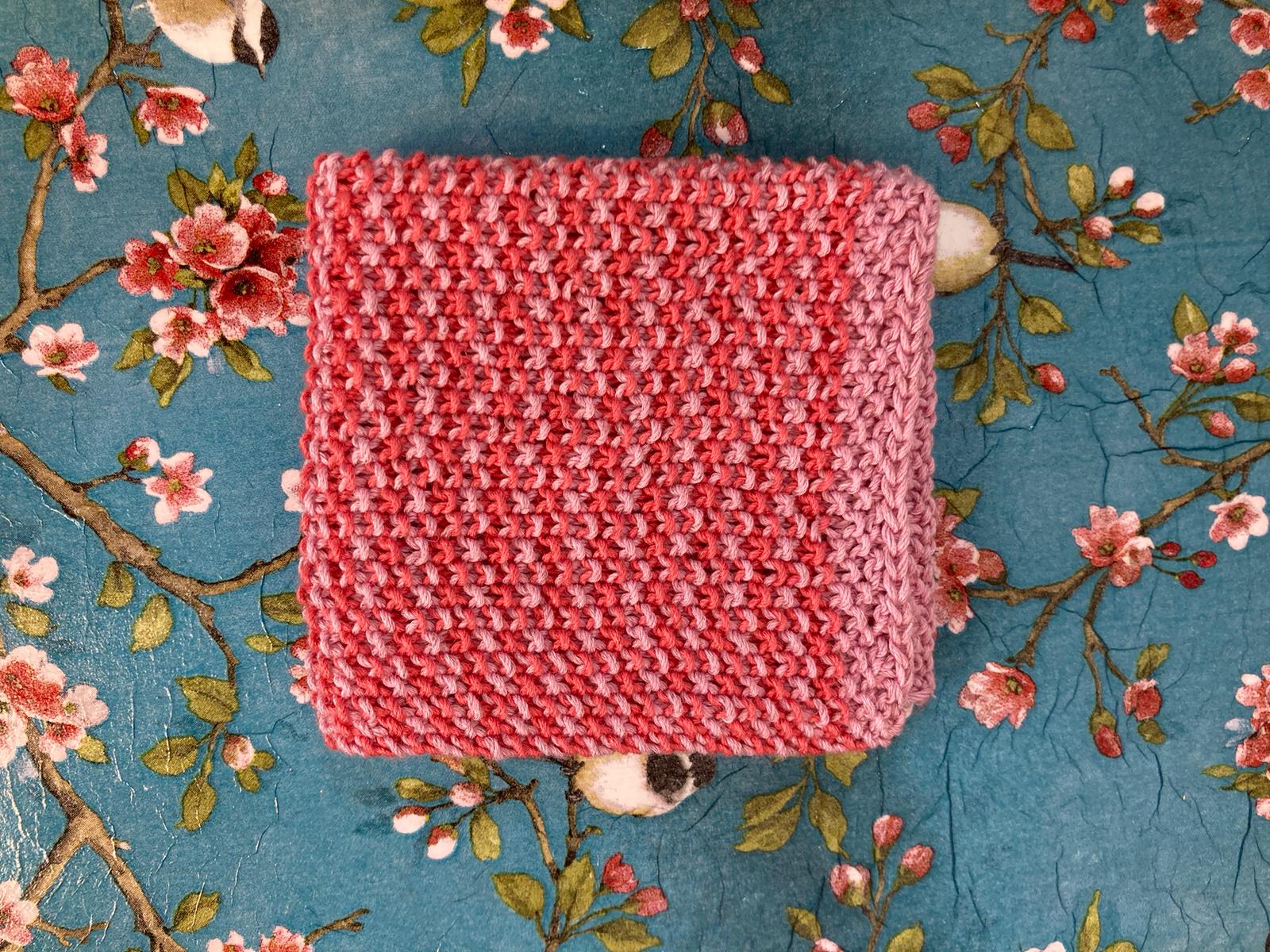 Organisch gestricktes Spültuch aus Leinen ca. 20 x 20 cm, Mikroplastik frei – Bild 3